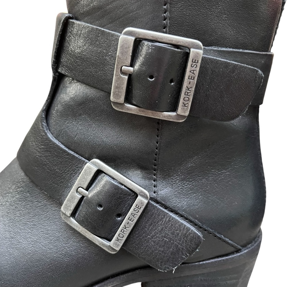 Kork Ease Maxine Leather Buckle Ankle Zip Boots — Size 39/US 8 - Picture 3 of 12